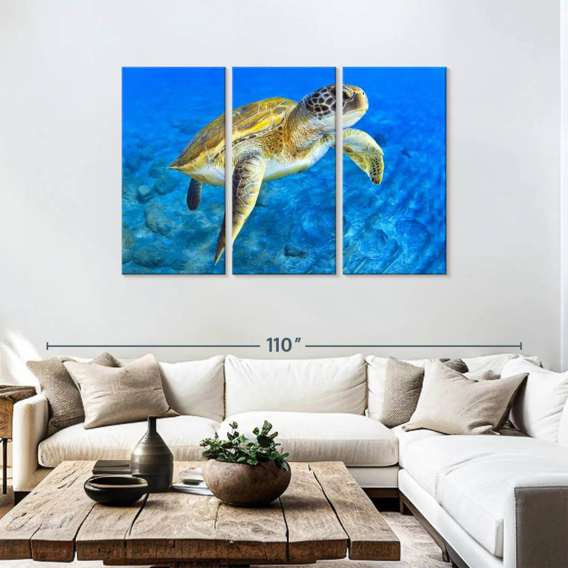 Tortue de mer, H 48 po x l 74 po