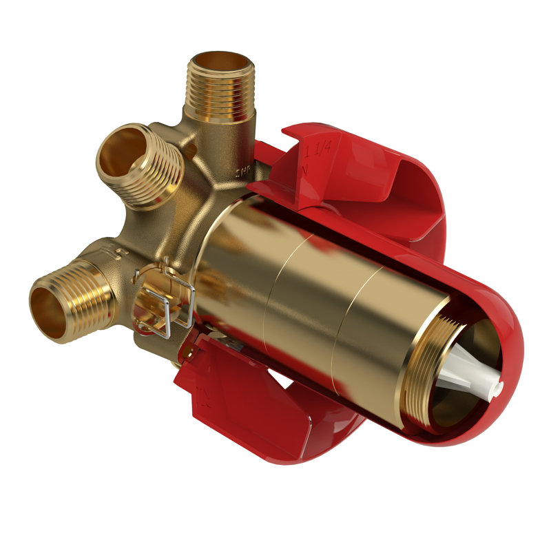 Salomé 1/2" Thermostatic & Pressure Balance Shower System with up to 5 Shared Functions featuring RioWise Valve Technology
