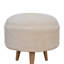 Feurstein 45cm Wide Round No Pattern Footstool Ottoman