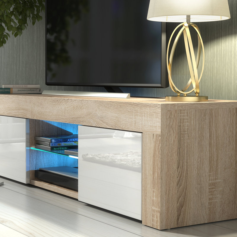 Camon TV Stand for TVs up to 48", Oak/White