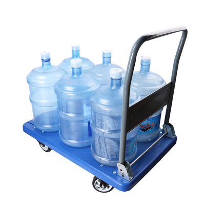 Chariot de manutention pliable et robuste - Capacité de 300 kg (660 lb) avec poignée pliable pour le rangement dans un garage ou un atelier - Transport d'outils pivotants