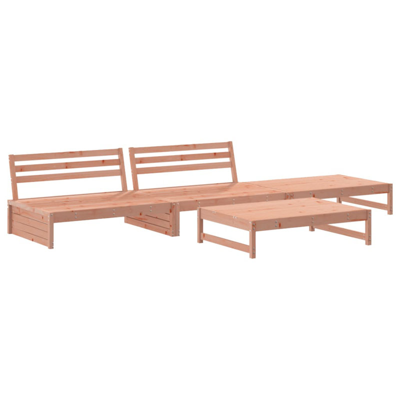 Alpen Home 4 Piece Garden Lounge Set Solid Wood Pine, Brown