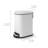 Acento Curved Rectangular Soft Close Premium Pedal Waste Bin In Matte White-113453529