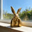 Figurine de lapin de Pâques en résine de printemps vintage
