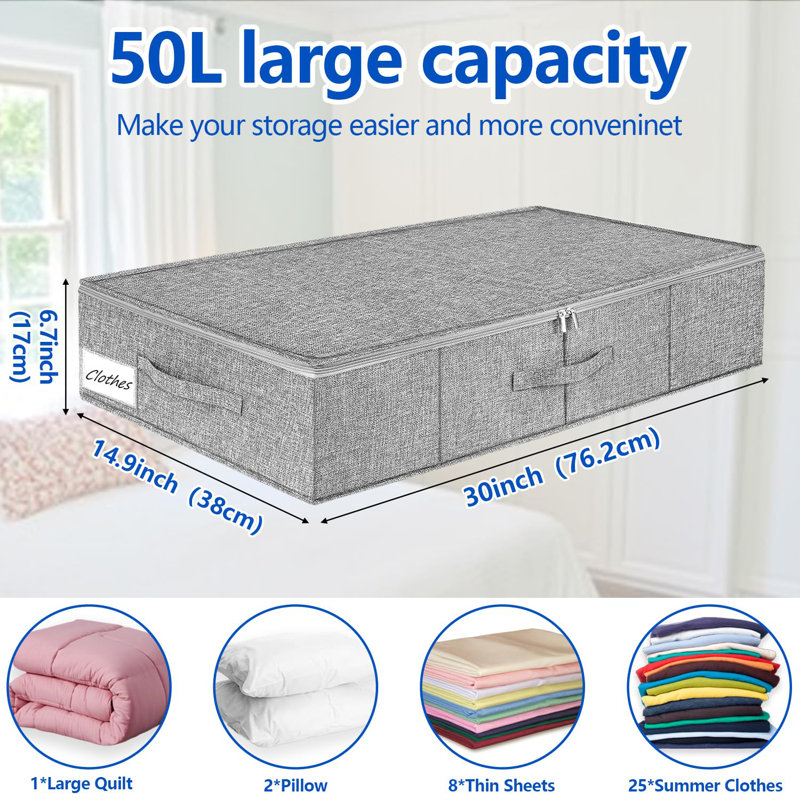 Rebrilliant Beckson Polyester Underbed Storage