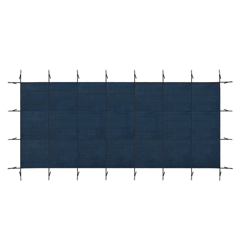 Durable 25X45ft Rectangular Inground/Underground Pool Safety Cover, Blue Mesh, Triple-Stitched, Blue