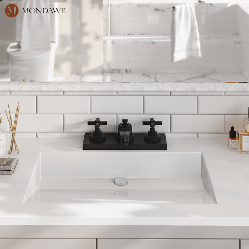 Essex Traditional Matte Black Brass 8" Widespread Bathroom Faucet