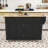 Dashane Kitchen Island Cart with Solid Wood Top, Adjustable Shelves and Cabinet-26266979