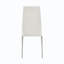 Ensemble de chaises de salle à manger de style moderne pour 4 personnes avec cuir PU confortable et pieds de chaise chromés argentés, blanc