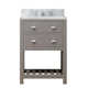 Cronin 24" Carrara White Marble Countertop Bath Vanity with Faucet
