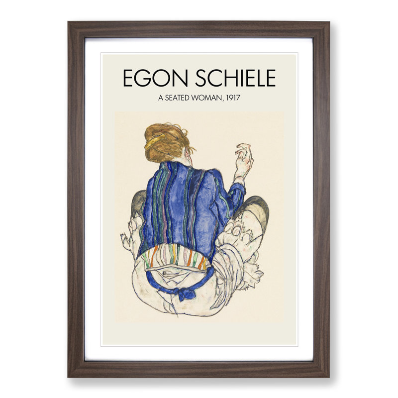 Seated Woman Vol.2 by Egon Schiele - Picture Frame Graphic Art, 36cm H x 27cm W x 2cm D