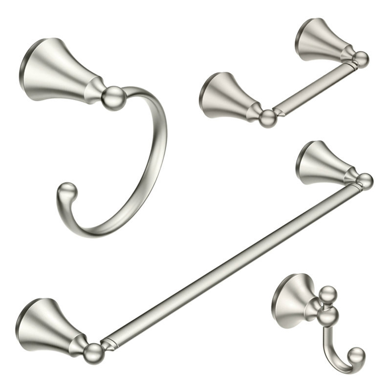 Wynford 4 Piece Bathroom Hardware Set, Brushed Nickel