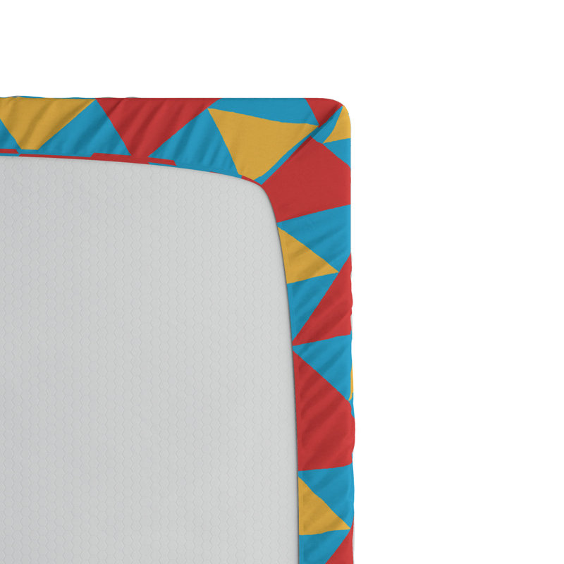 Microfiber Geometric Fitted Sheet, Full Fitted Sheet