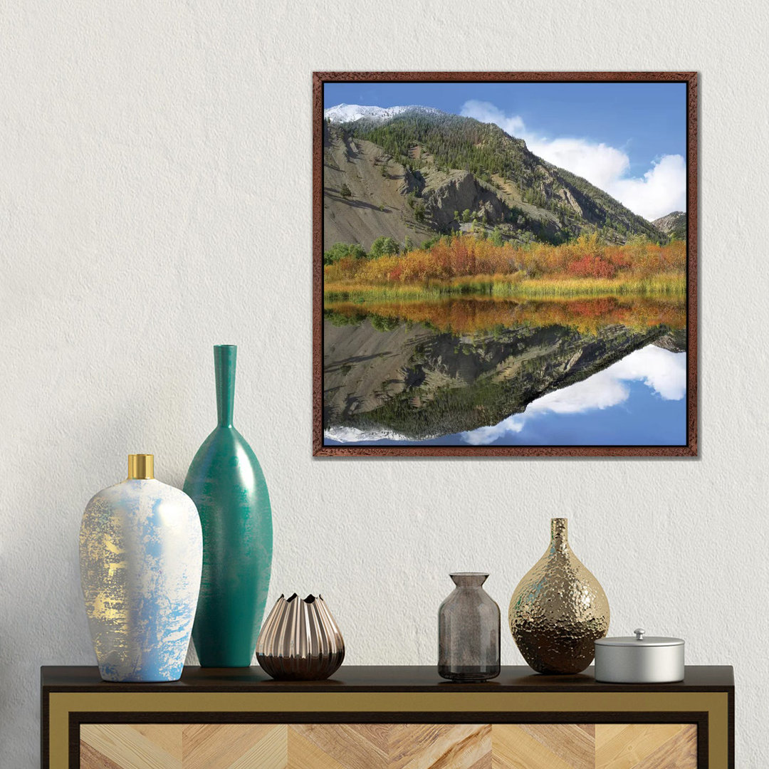 Boulder Mountains Reflected In Pond, Idaho von Tim Fitzharris - Gallery-Wrapped Canvas Giclée on Canvas