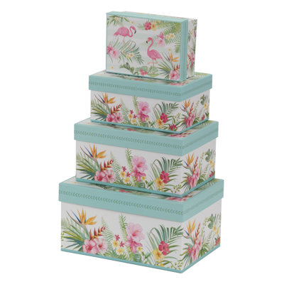 Fleur De Lis Living Cardboard / Paper Decorative Bin