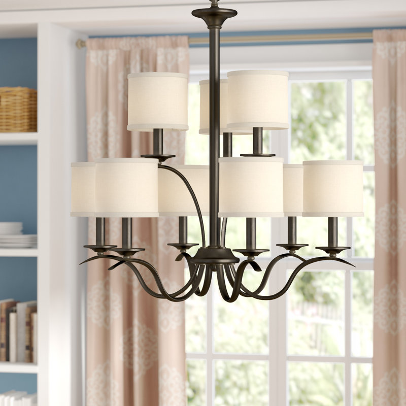 Armindo 9 - Light Dimmable Tiered Chandelier, Antique Bronze