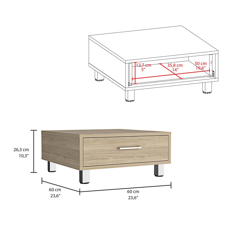 Table basse avec rangement Hannaleigh