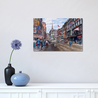 Boston 1 Piece Wrapped Canvas Wall Art