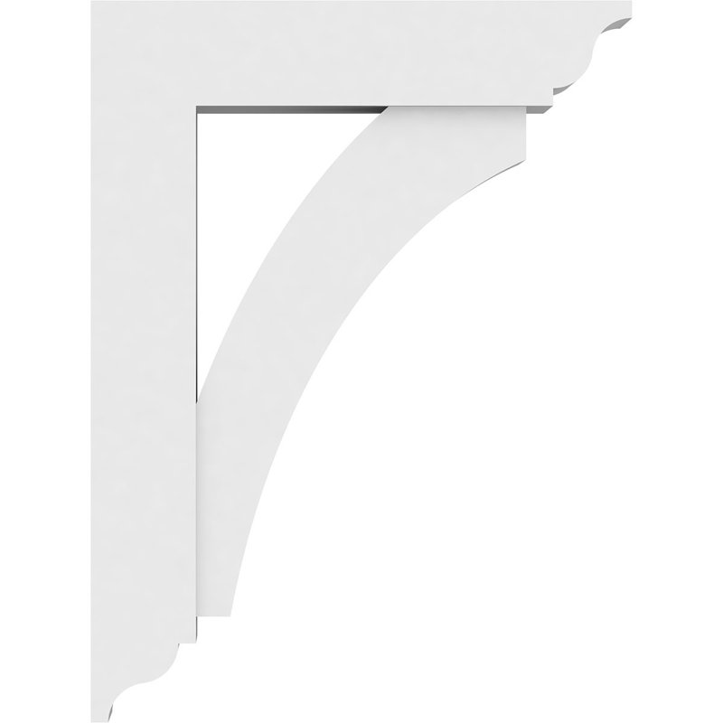 Support standard en PVC de qualité architecturale avec extrémités traditionnelles l 3 po x P 18 po x H 24 po