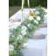 Guirlande 6,56 pi Eucalyptus avec roses blanches