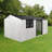 Metal sheds with window and sliding door-113549749