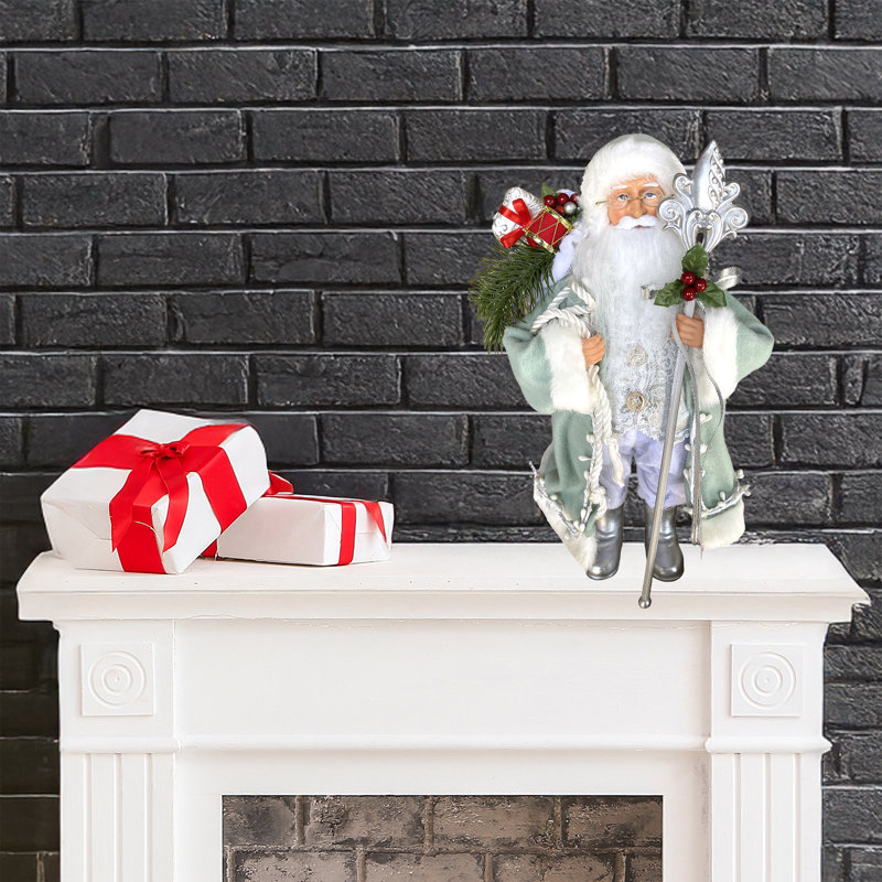 Père Noël sauge et argent 15 po