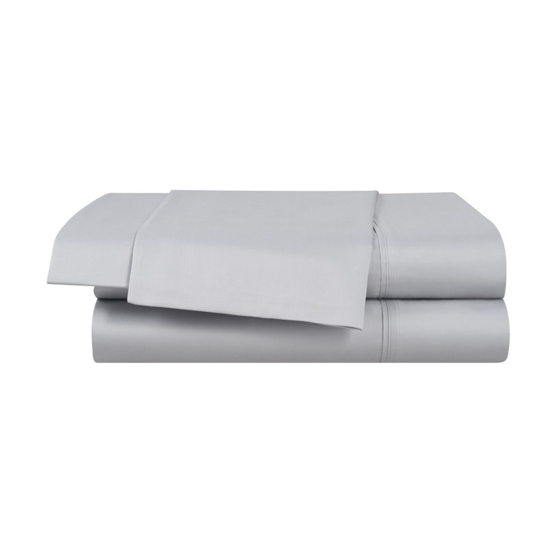 Martex Restore Solid - Soft, Breathable, Cotton Blend, Temperature Regulating, Twin Sheet Set with 1 Pillowcase, Gray
