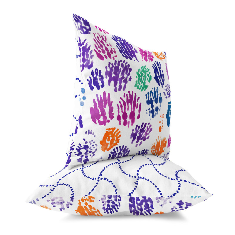 Coussin Artful Strokes, H 16 po x l 16 po, Broadcloth