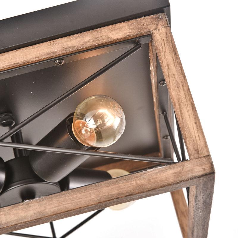 Plafonnier encastré industriel 4 lumières 4 lumières