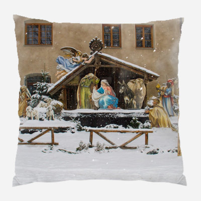 Canvas Outdoor Reversible Throw Pillow
