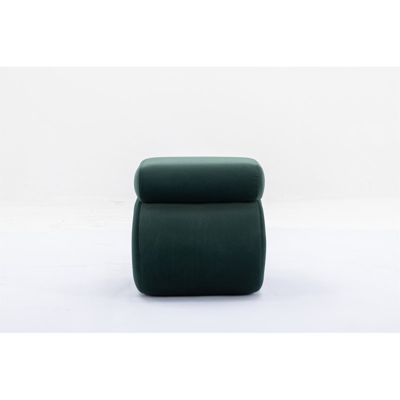 Ottoman Makeup Stool Footstool (Only Including Ottoman), Dark Green