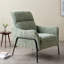 Chaises d'appoint confortables, structure métallique en tissu vert, maison industrielle moderne