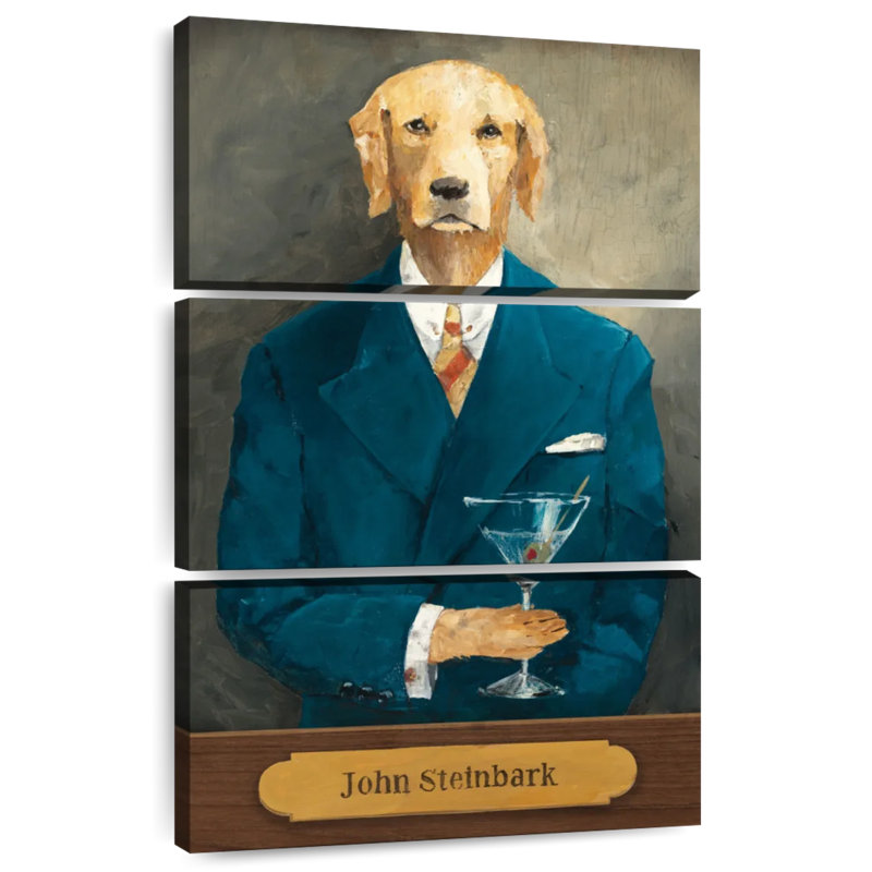 Brampt John Steinbark avec plaque, H 45 po x l 28 po