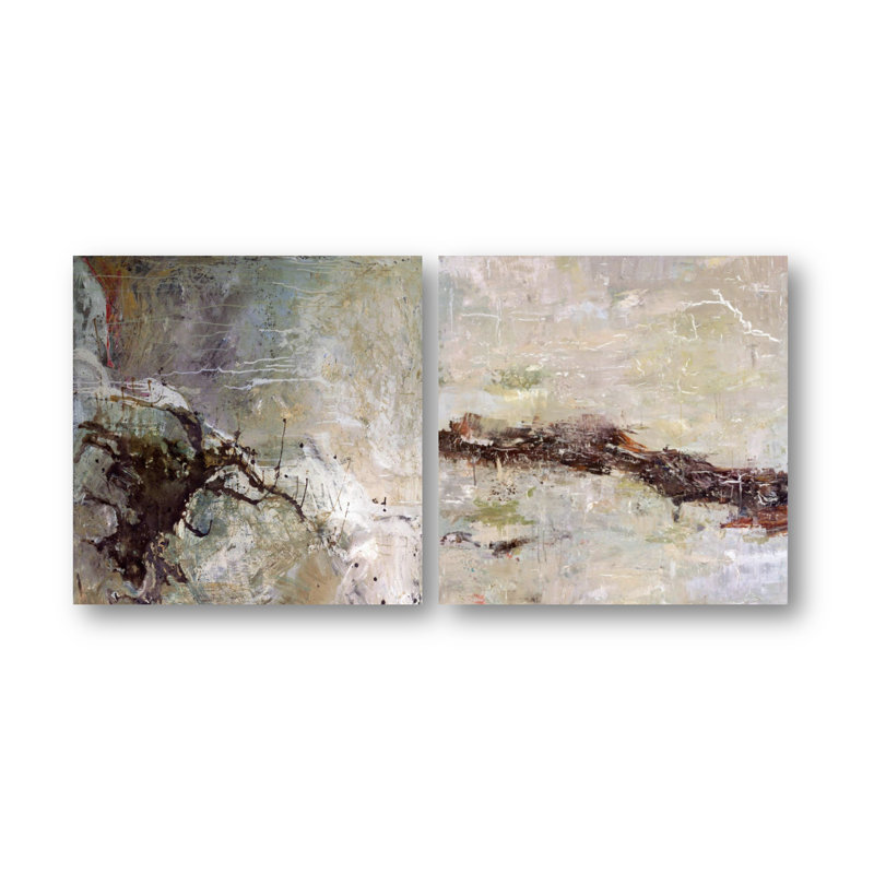Mystic Print by John Beard, 20" H x 20" W x 3" D, Brown Floater Framed