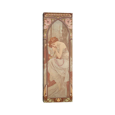 The Times Of The Day: Night's Rest, 1899 by Alphonse Mucha - Wrapped Canvas Painting