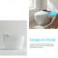 Toilette intelligente intégrée sans réservoir, toilette monobloc entièrement automatique avec capteur automatique de capteur de profondeur, chasse au pied, affichage numérique à cristaux liquides, plusieurs modes de lavage