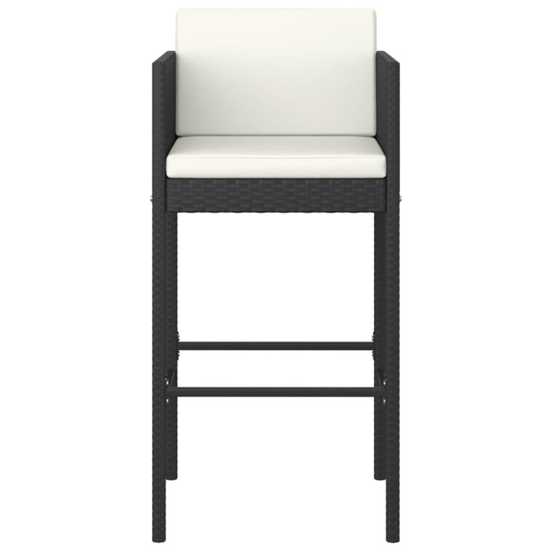 Tabouret de bar 29,9 po avec coussin, Blanc, Noir