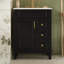 Meuble-lavabo 24 po avec lavabo en céramique, petite armoire de salle de bain moderne, 2 tiroirs et tablette réglable-129374005