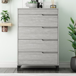 Peaceful Classics Tall Skinny Drawers for Small Spaces - Narrow Dresser  with 5 Drawer Storage Organizer - Amish Furniture Cabinet for Bathrooms