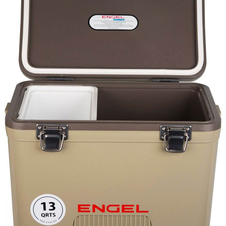 Engel 13 Quart Lightweight Fishing Dry Box Cooler with Shoulder