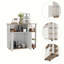 Îlot de cuisine polyvalent avec rangement efficace et design élégant