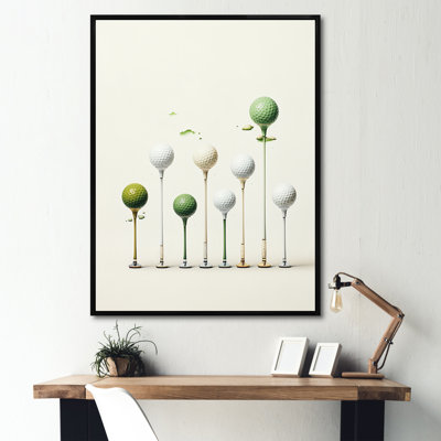 Caidy Minimalism Golf Tees V - Golf Wall Art