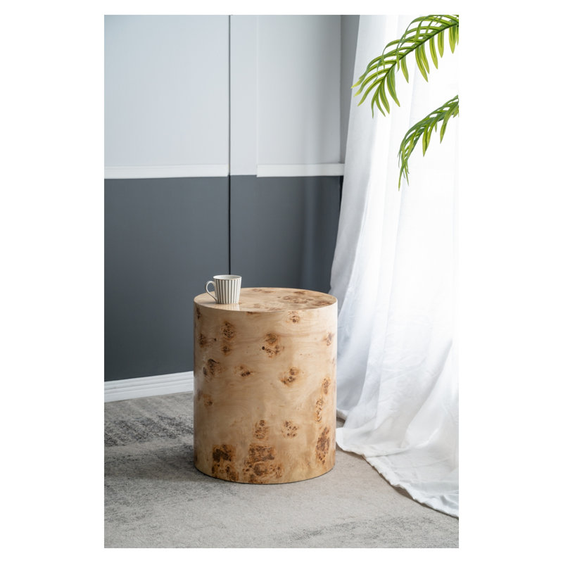 Table de bout cylindrique Burl