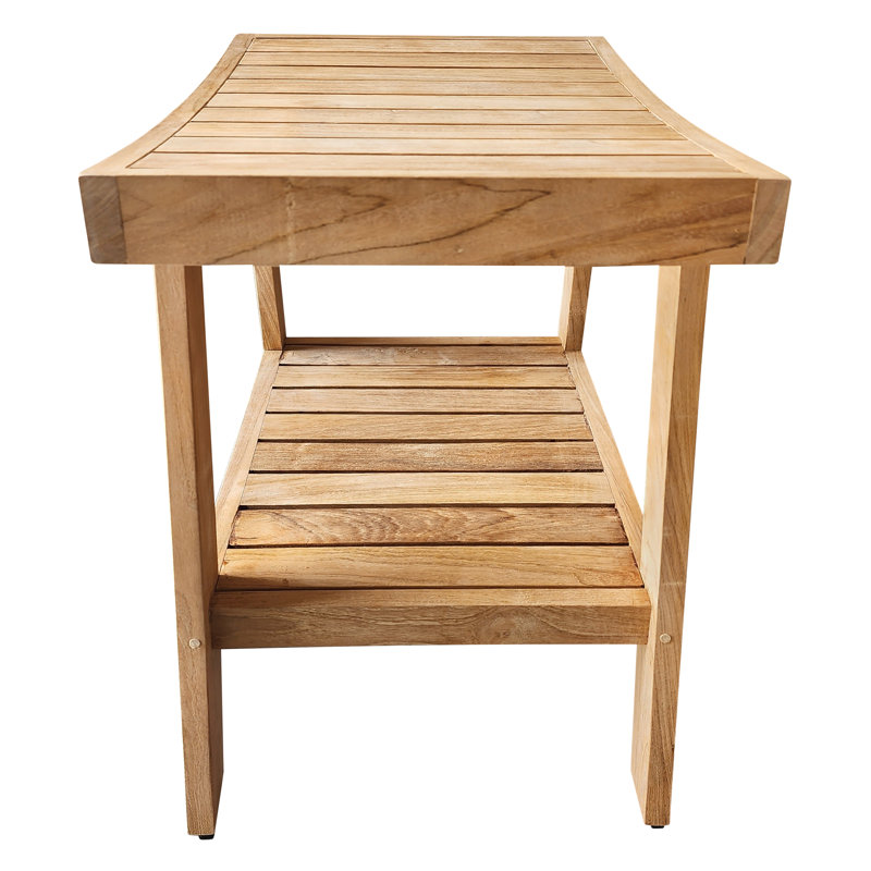 Banc de douche en teck 20,6 po Anze