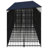 Vidaxl Dog Kennel Black Powder-Coated Steel 198.4 Sq Ft Dog Kennel