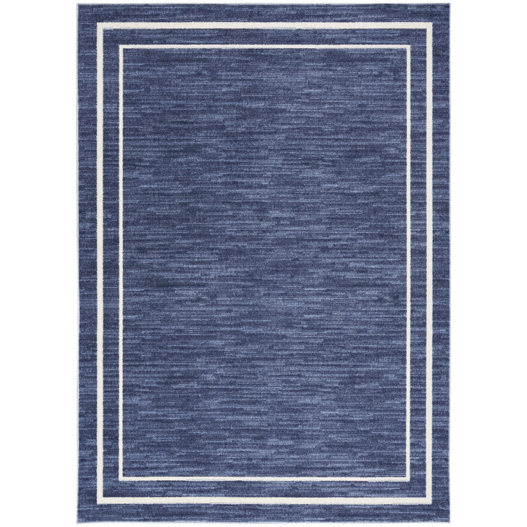 Nourison Essentials Navy Ivory Indoor/Outdoor Area Rug