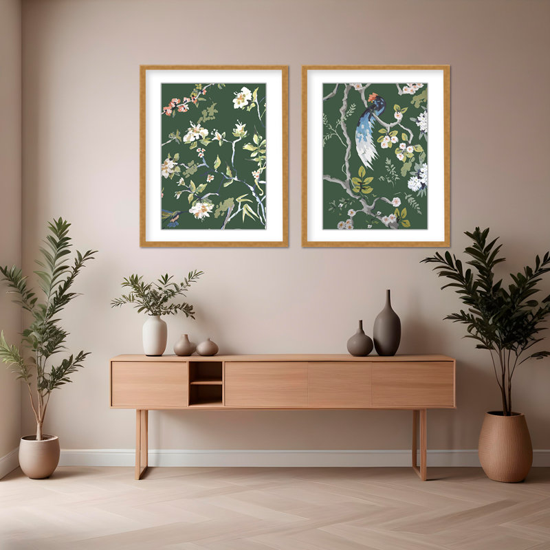 Nature Inspired Dining Room Walls Diptych, 36" H x 48" W