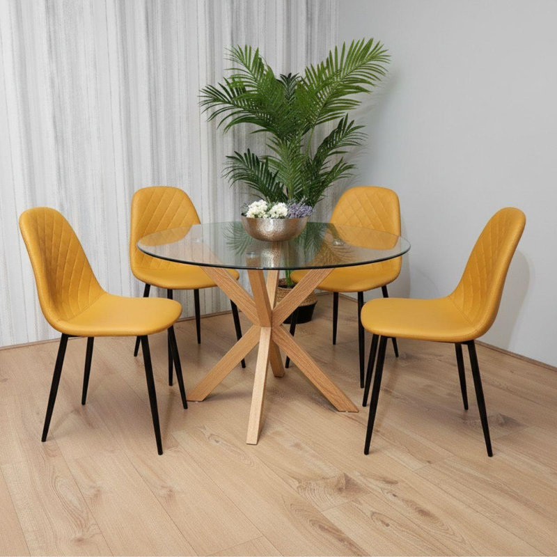 4 - Person Dining Set, Mustard