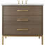 Rift White Oak Three-Drawer Single Bath Vanity-594554514-594554516-595194207