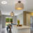 2-light Rattan Semi Flush Mount Ceiling Light
